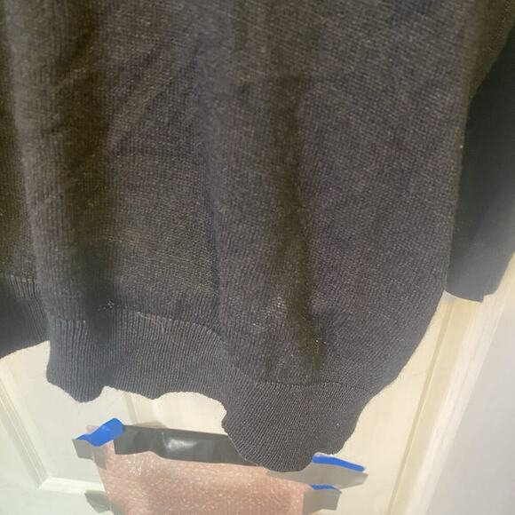 August Silk Woman 3X Knit Cardigan Sweater Black Long Sleeve Silk Luxury Preppy - Picture 7 of 11